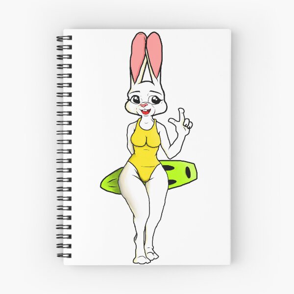 Item preview, Girl Bunny On A Board, Surfing, Sea, Waves, Yellow Swimsuit. designed and sold by Maculele.