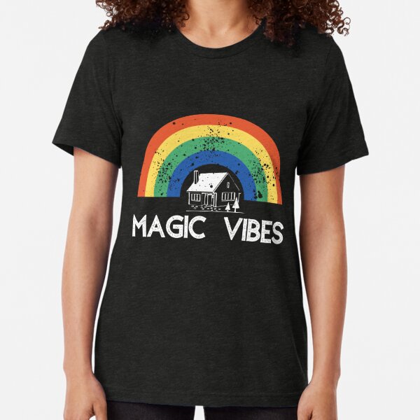 Womens Magic Vibes V-Neck | Cute Matching Vacation Shirts V-Neck  Tri-blend T-Shirt