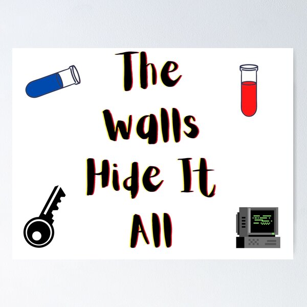 Item preview, The Walls Hide It All yellow and red  designed and sold by Cora Gregory.