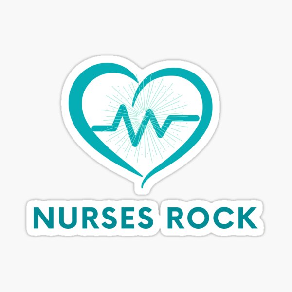 " nurses rock t shirt valentines day ,nurses sticker" Sticker by