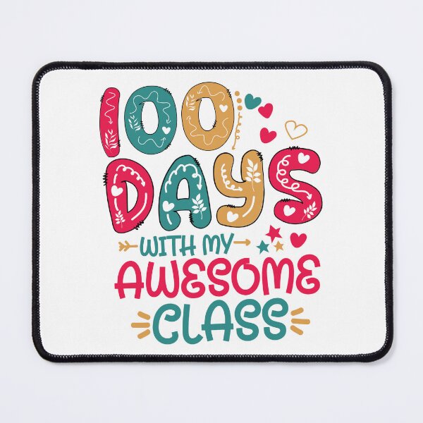 Item preview, 100 Days With My Awesome Class Reading Teacher School designed and sold by SweetbeStore.