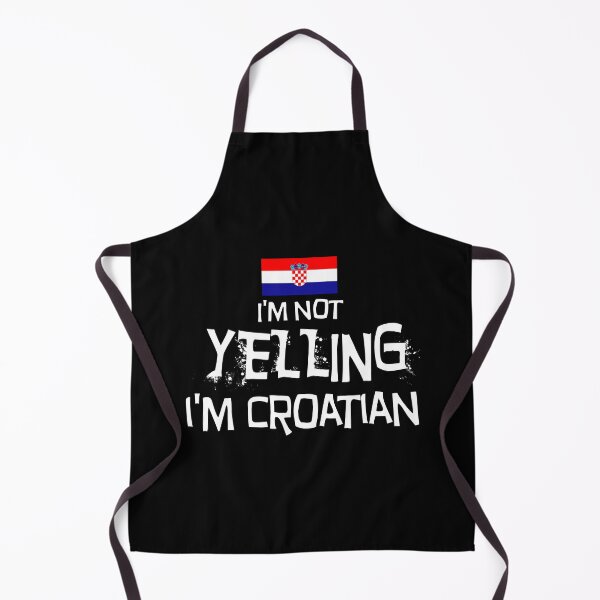 Aperçu de l'œuvre Je ne crie pas, je suis croate - Drapeau de la Croatie Cadeaux, souvenirs et objets de collection de Croatie créée et vendue par obedtheartist.