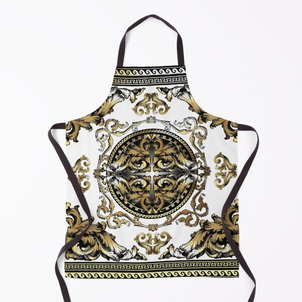 Item preview, Ornate Baroque Gold White Black Waves Greek Meander designed and sold by Yiorgos Designs.