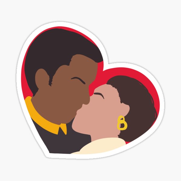 Dwayne and Whitley - A Different World Sticker