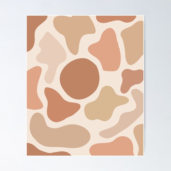 Item preview, Neutral Warm Tones Patel Pink Abstract Shapes  Pattern  designed and sold by zedonee.