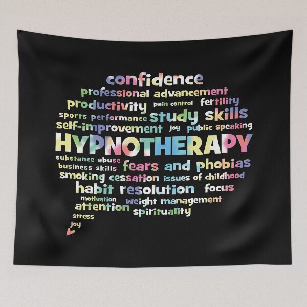 Item preview, Hypnotherapy Words (Tie Dye Text Edition) designed and sold by LouiseFranksArt.