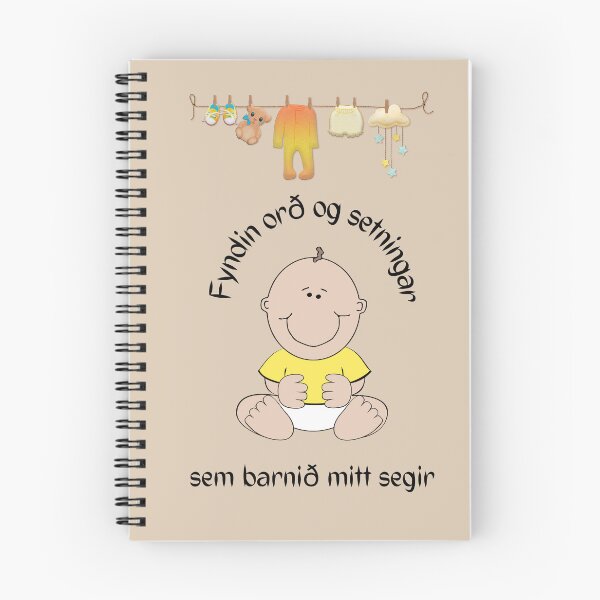 Artikelvorschau, Fyndin orð og setningar sem barnið mitt segir - Basis litur entworfen und verkauft von GaflariDesign.