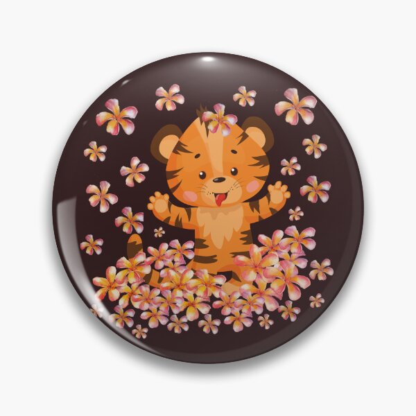 Item preview, Baby Tiger with Flowers. Rain of Flowers. designed and sold by GoldenPine.