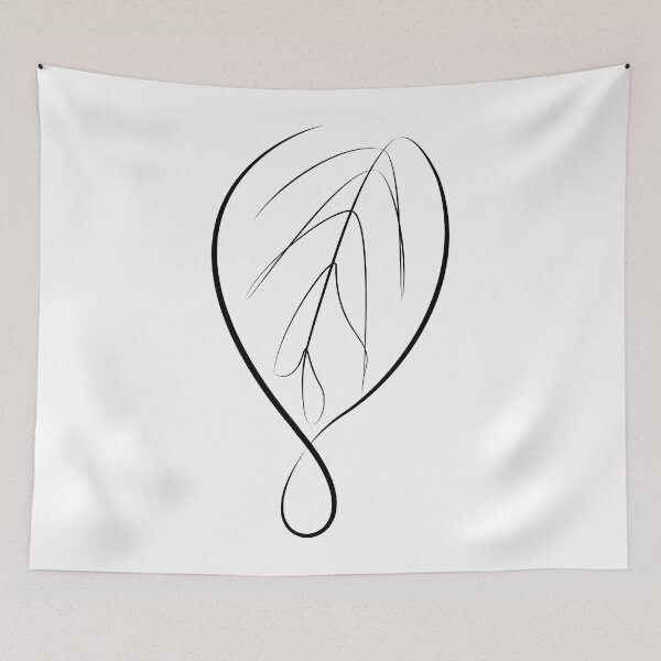 Item preview, Drop on the leaf in one line art designed and sold by evk-art.