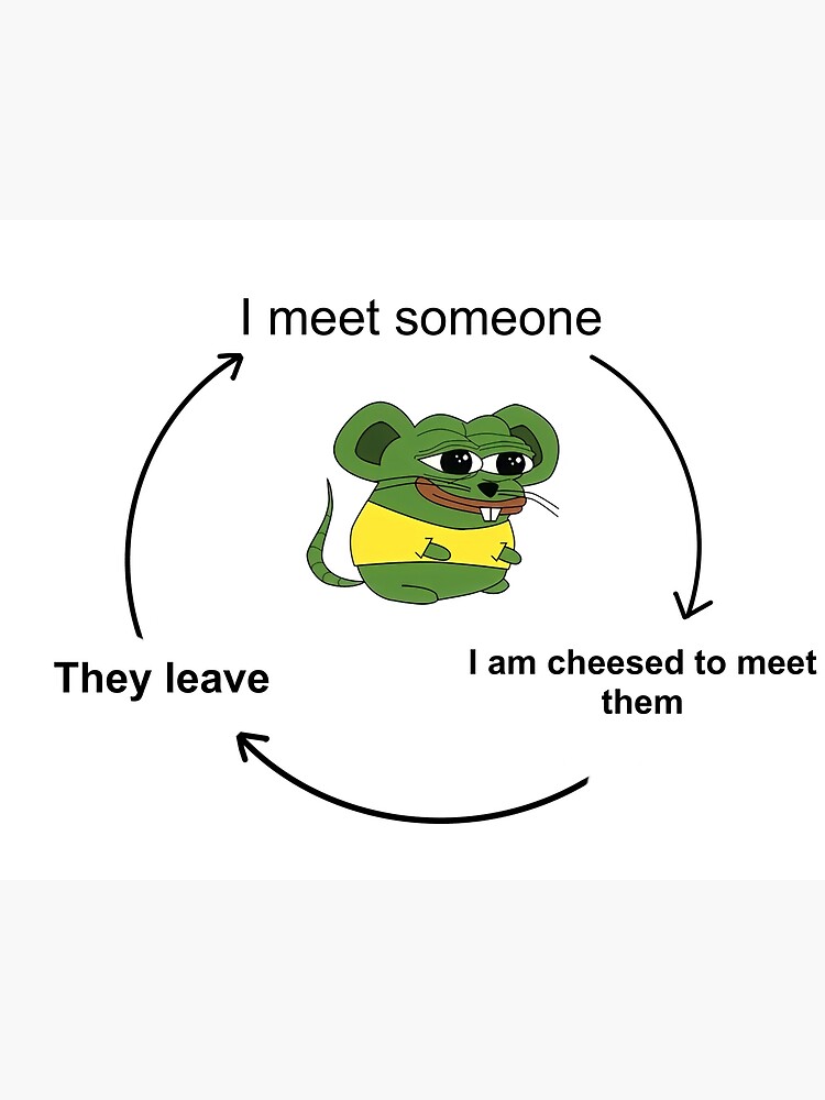 "Cheesed to meet you meme " Poster for Sale by PepperArtsy Redbubble