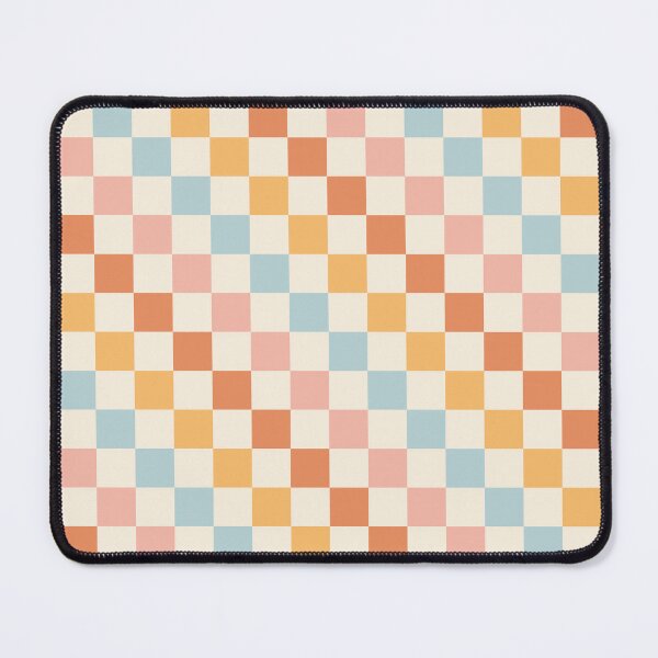 Item preview, Diagonal Check Stripe Pattern in Light Muted Orange Blush Blue Cream designed and sold by kierkegaard.
