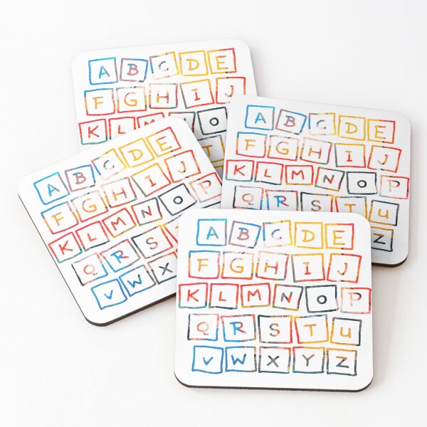 Item preview, AtoZ Alphabet design art sticker designed and sold by Graphiana.