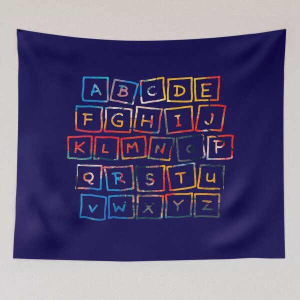 Item preview, AtoZ Alphabet design art sticker designed and sold by Graphiana.