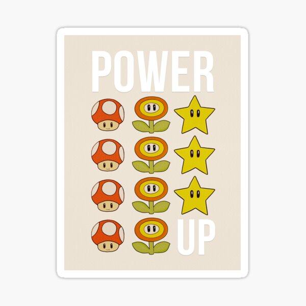 Item preview, Power up retro print  designed and sold by GreenwoodDesign.