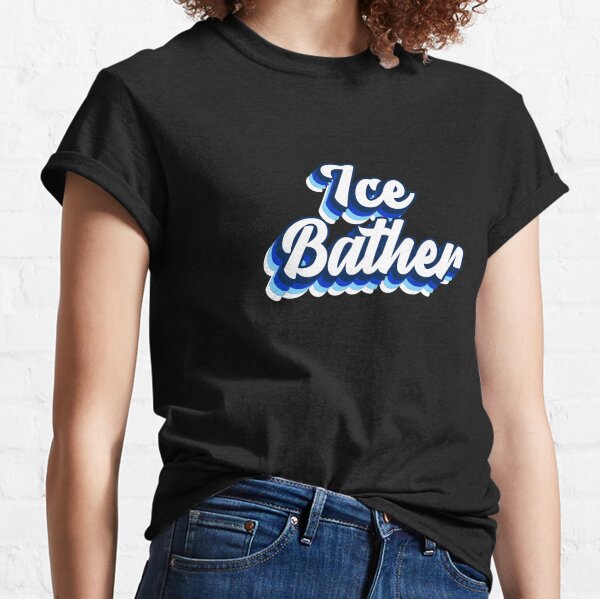  Ice Swimming Ice Bath For The Brave Ice Bather Premium T-Shirt  : Clothing, Shoes & Jewelry