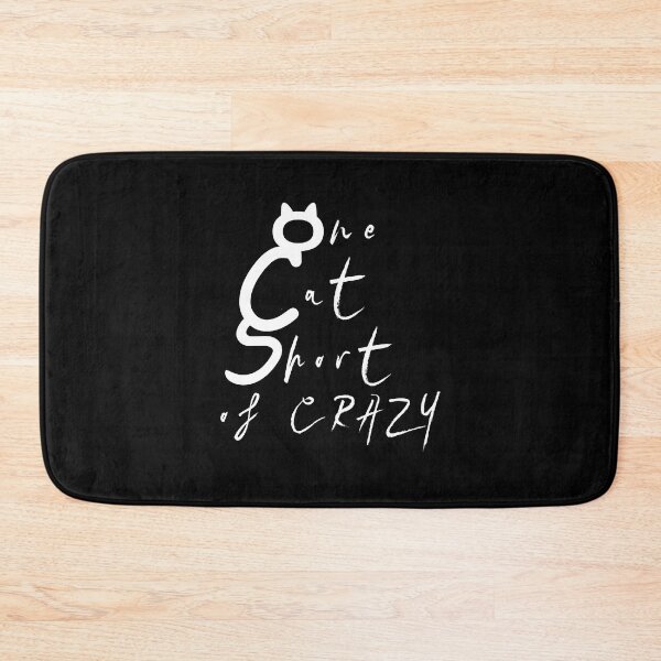 Item preview, One Cat Short of Crazy Funny Typography Quote designed and sold by LindaCooke.