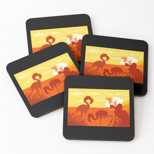 Item preview, flamingo in nature - flamingo clipart sunset 04 designed and sold by The-Meraki-Man.