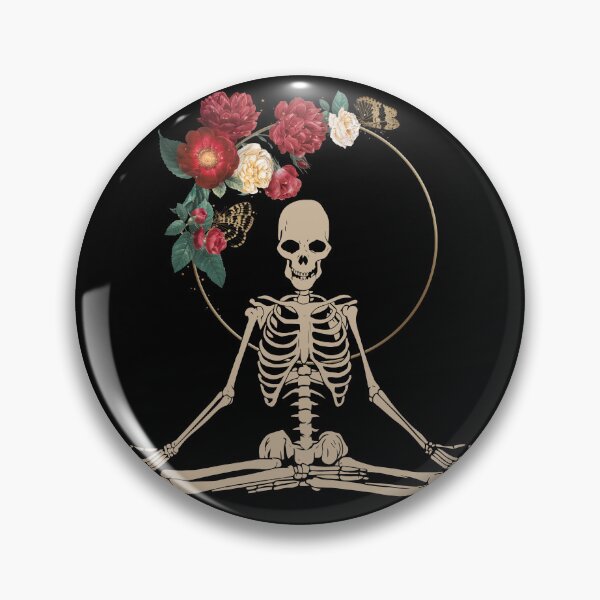 Item preview, Yoga -Skeleton-Yoga- How to Meditate-Skeleton meditation Flower designed and sold by TeeARTHY.