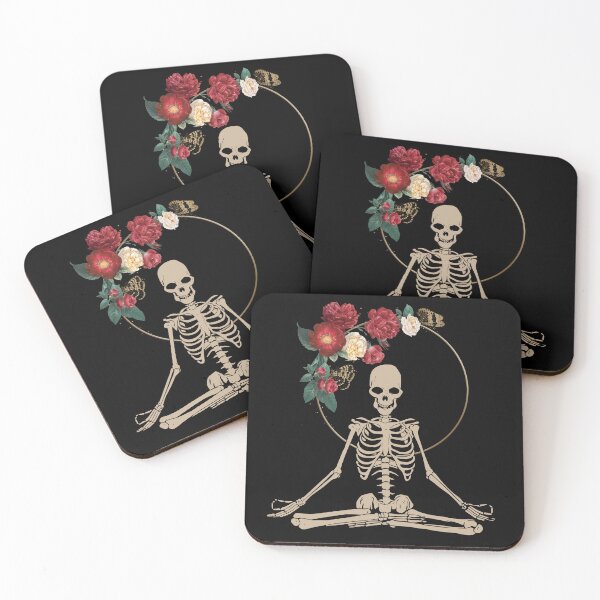 Item preview, Yoga -Skeleton-Yoga- How to Meditate-Skeleton meditation Flower designed and sold by TeeARTHY.