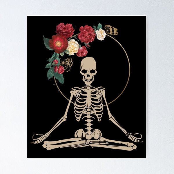 Yoga -Skeleton-Yoga- How to Meditate-Skeleton meditation Flower