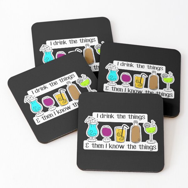 Item preview, FUNNY cocktail lovers - I DRINK and know THINGS - beer drinkers PARTY TIME - social drinker designed and sold by originalsusie.