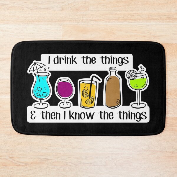 Item preview, FUNNY cocktail lovers - I DRINK and know THINGS - beer drinkers PARTY TIME - social drinker designed and sold by originalsusie.