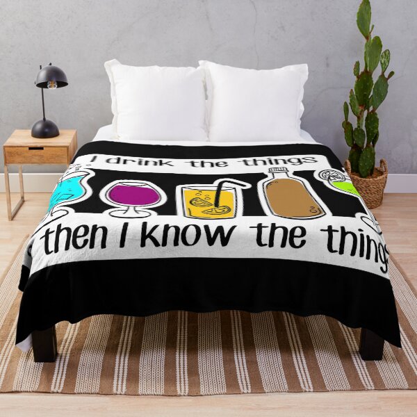 Item preview, FUNNY cocktail lovers - I DRINK and know THINGS - beer drinkers PARTY TIME - social drinker designed and sold by originalsusie.