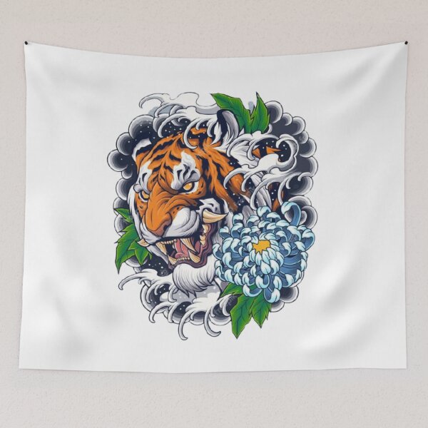 Item preview, Tiger With Flowers designed and sold by Almight Store.