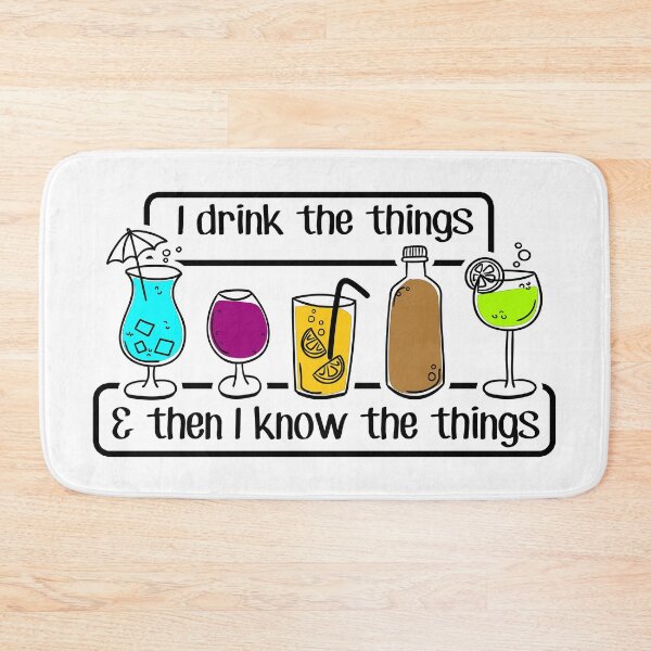 Item preview, FUNNY cocktail lovers - I DRINK and know THINGS - social drinker - introverted extrovert designed and sold by originalsusie.