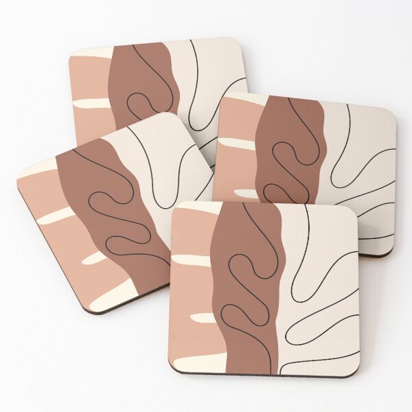 Item preview, Minimal Modern  Abstract Art leaf  Warm Tones  Design designed and sold by zedonee.