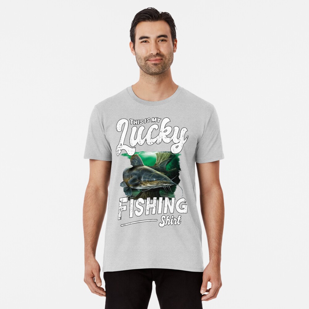 Catfish Funny Gift This Is My Lucky Fishing Shirt Kids T-Shirt