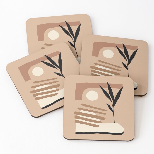Item preview, Minimal Modern  Abstract Shapes  leave  Warm Tones  Design designed and sold by zedonee.