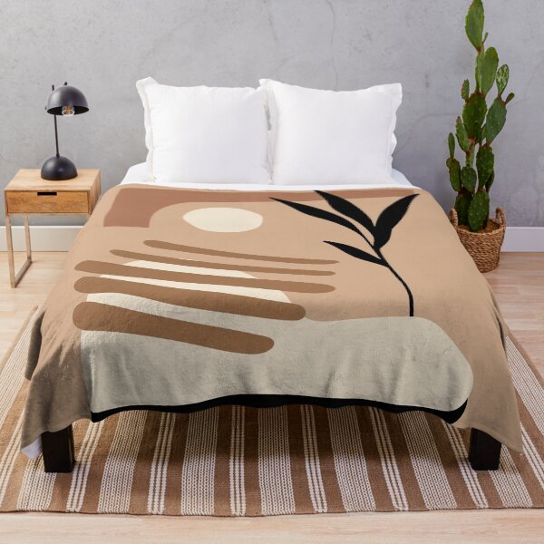Item preview, Minimal Modern Abstract Shapes leave Warm Tones Design designed and sold by zedonee.