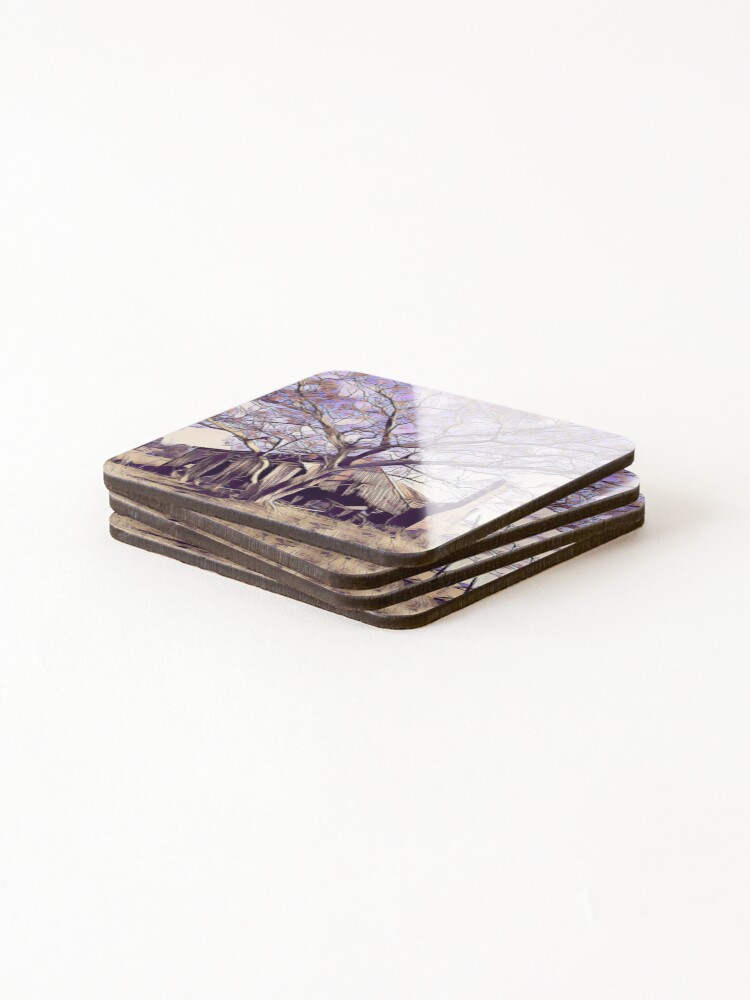 Thumbnail 4 of 5, Coasters (Set of 4), The Farmhouse designed and sold by RandaRubyRed.