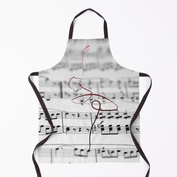 Item preview, Dancer Line Art rising from music stave designed and sold by M-Infinite.