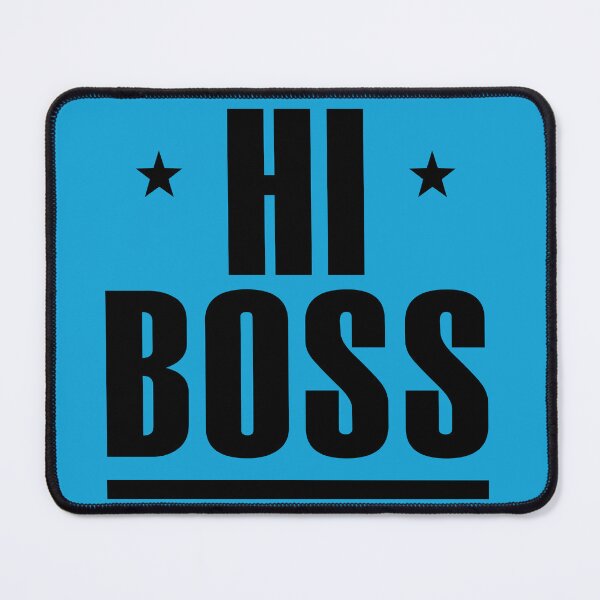Item preview, Greeting - Hi Boss - Cyan designed and sold by AlfabetDesign.