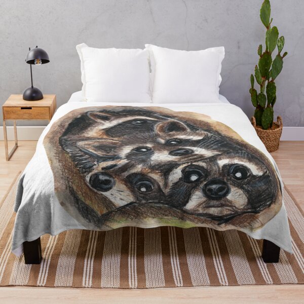 Item preview, Mixed media - Curious raccoons designed and sold by Karolien Kenis.