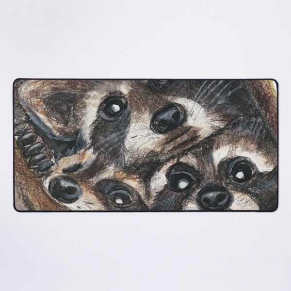 Item preview, Mixed media - Curious raccoons  designed and sold by Karolien Kenis.