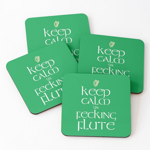 Item preview, Keep Calm Ya Fecking Flute On Shamrock Green Background designed and sold by Fecking-Merch.