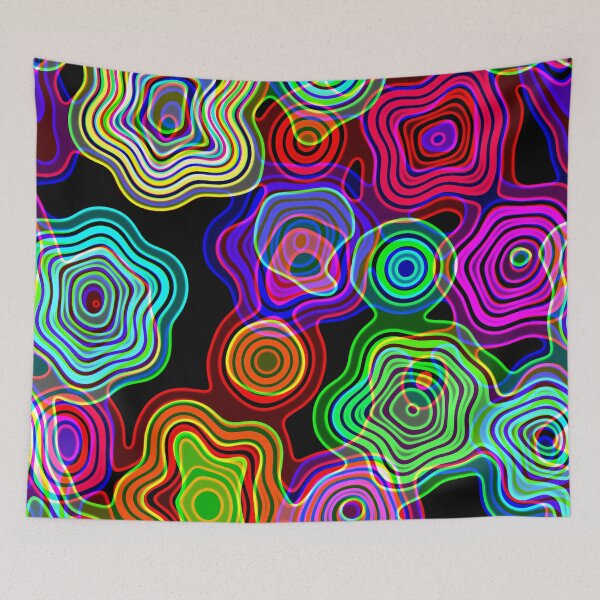 Item preview, Groovy Psychedelic Retro Neon Party Lights designed and sold by Prawny.