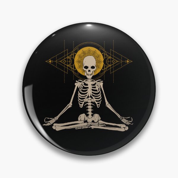Item preview, Yoga -Skeleton-Yoga- How to Meditate-Skeleton meditation-Tarot,witch,magic,meditation designed and sold by TeeARTHY.