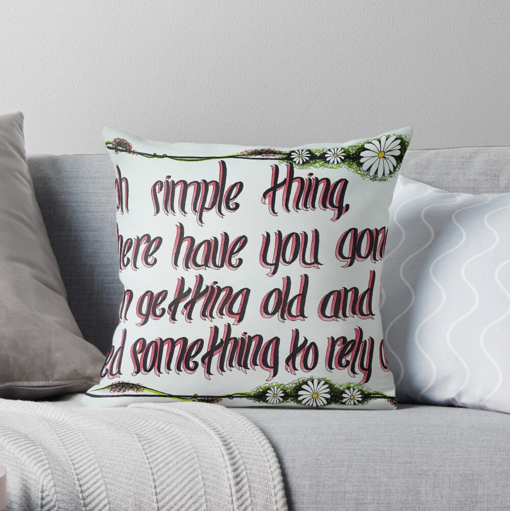 Crazy Price Somewhere Only Only We Know by Keane lyric art Throw Pillow by waughemmaj TP-WSG18N1R