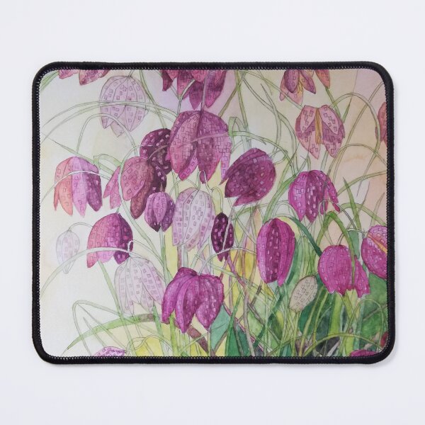 Item preview, Purple pink fritillary flowers watercolour painting designed and sold by esvb.