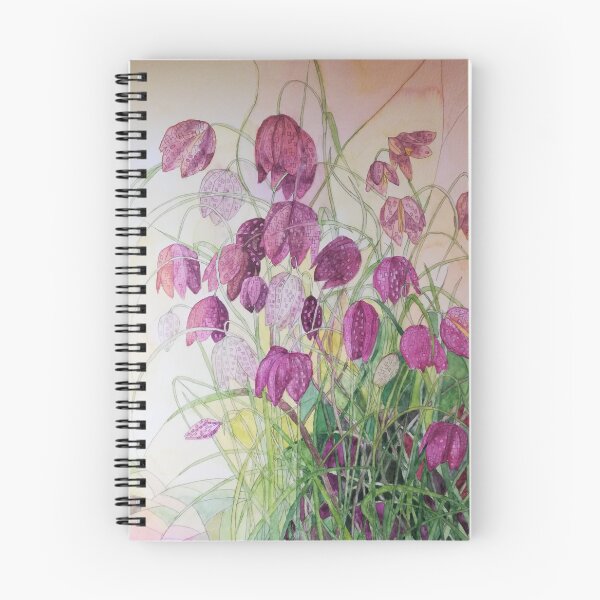 Item preview, Purple pink fritillary flowers watercolour painting designed and sold by esvb.