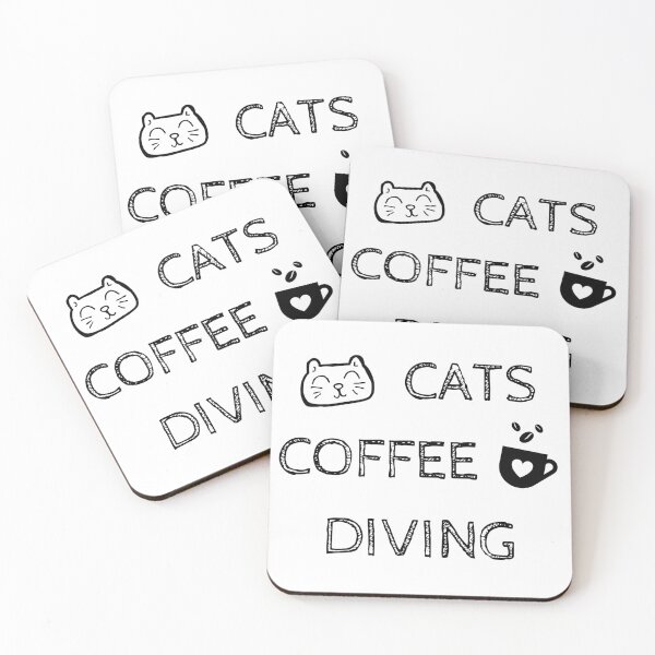 Item preview, Cats. Coffee. Diving designed and sold by TheGreenGoat.