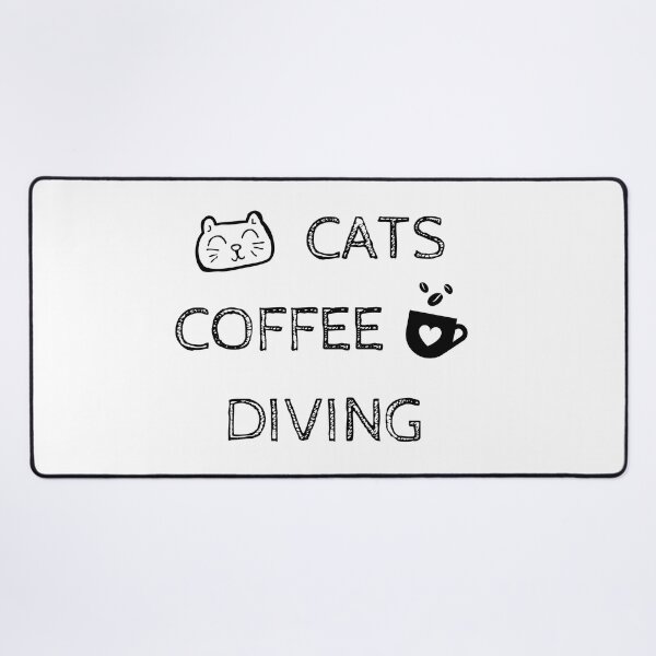 Item preview, Cats. Coffee. Diving designed and sold by TheGreenGoat.