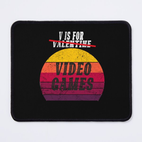 Item preview, V Is For Video Games Valentines Day Vintage Heart Gamer Men-unique gifts boys gamer designed and sold by i l u s ⭐⭐⭐⭐⭐ (150).