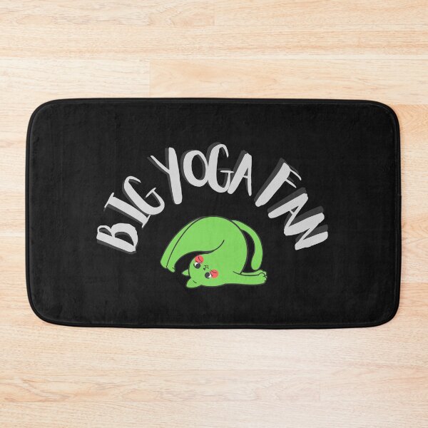 Item preview, Big Yoga Fan Green Cat Design Sports Fitness Exercise designed and sold by LGbubble.