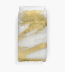 Marmor - Gold Marmor auf weißem Muster Bettbezug