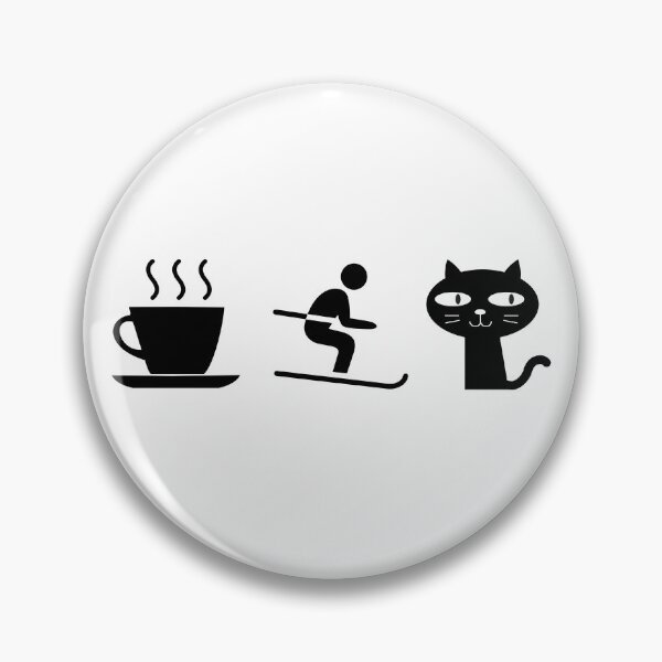 Item preview, Coffee. Cats. Skiing designed and sold by TheGreenGoat.